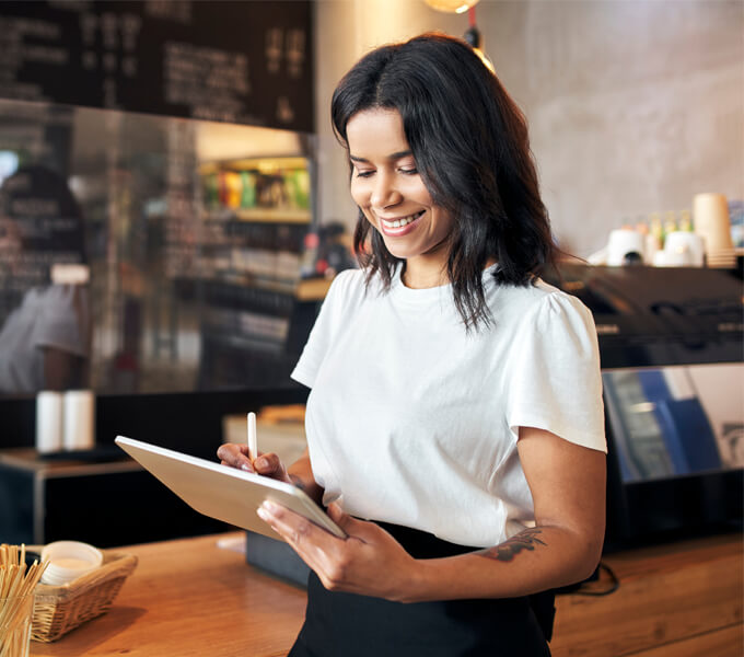 Girl in Restaurant